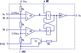 時基電路NE555等效功能框圖